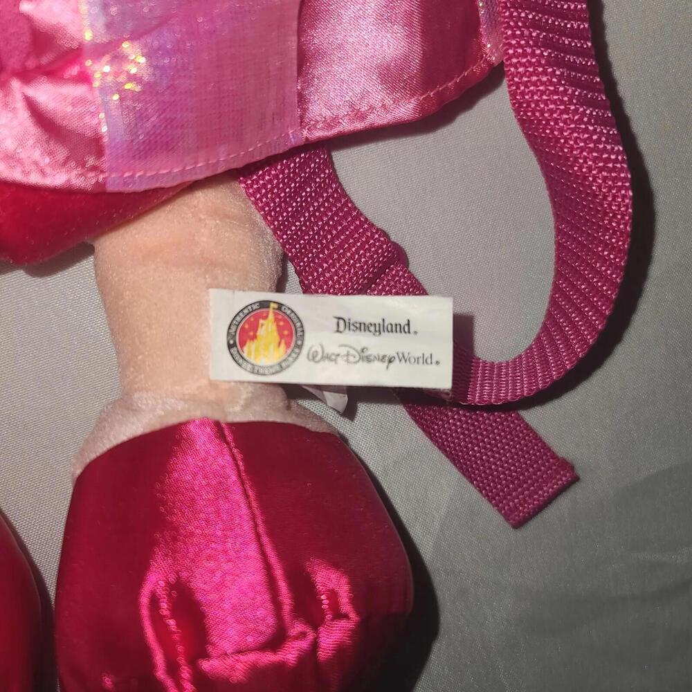 VTG Disney World Sleeping Beauty Princess Aurora 20" Plush Backpack Rare - Picture 6 of 6